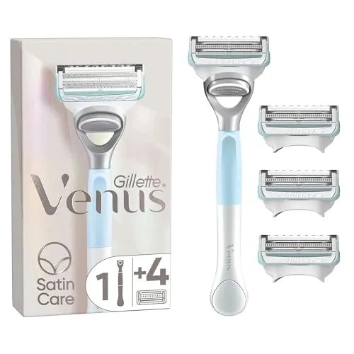 Gillette Venus Satin Care Nassrasierer - Nassrasierer für sanfte und glatte Rasur, angereichert mit feuchtigkeitsspendenden Inhaltsstoffen für optimale Hautpflege.