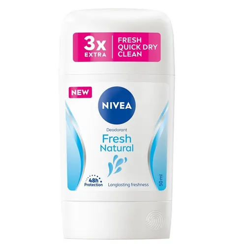 Nivea Fresh Natural Deo Stick ohne Alkohol 50ml, 48h Schutz