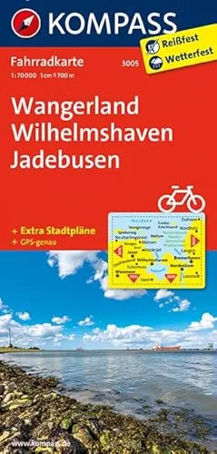 KOMPASS Fahrradkarte Wangerland, Wilhelmshaven, Jadebusen: Fahrradkarte. GPS-genau. 1:70000 (KOMPASS-Fahrradkarten Deutschland, Band 3005)