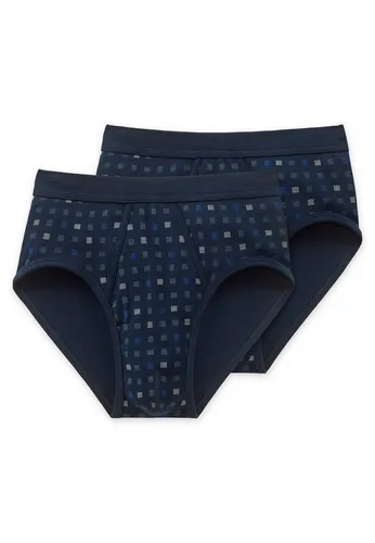 Schiesser Herren 2 Pack Sportslip mit Eingriff - Essentials Slip, Navy - Herren-Slips aus der SCHIESSER-Serie Essentials, strapazierfähig und langlebig, mit komfortablem Softbund und praktischem Eingriff in hochwertiger Feinripp-Qualität.