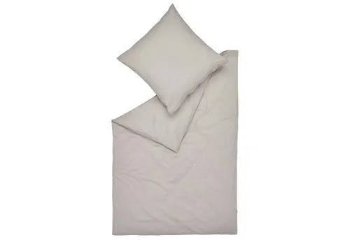 Esprit Bettwäsche CUNO 1-teilig, 155 x 220 cm, Hellgrau aus Baumwolle - Hochwertige Bettwäsche aus 100% Baumwolle mit feinem Nadelstreifen-Druck. Der praktische Reißverschluss und der stilvolle Stoffbeutel machen den Wechsel einfach. Ideal für gemütliche Nächte und ein ansprechendes Schlafzimmerdesign.