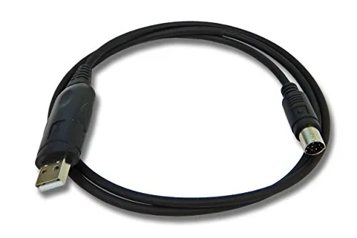 vhbw USB Programmierkabel kompatibel mit Yaesu/Vertex FT-817ND, FT-817, FT-857, FT-897, FT-857D, VX100, FT-897D, FT-100, FT-100D Funkgerät, schwarz