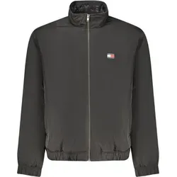 Tommy Jeans Blouson TJM ESSENTIAL PADDED JACKET EXT - Funktionsjacke in glänzendem Schwarz mit Stretchbündchen und Stehkragen, ideal für stylische Freizeitlooks.