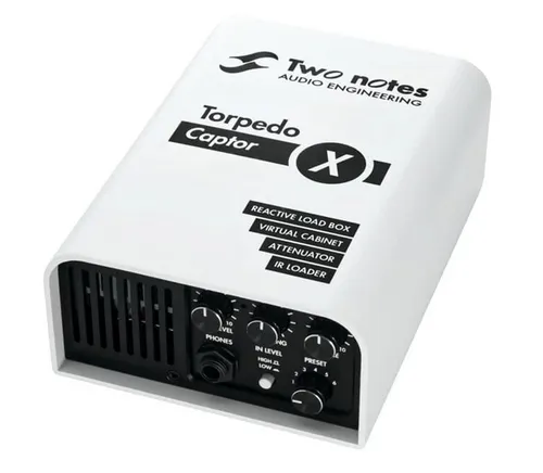 Two Notes Torpedo Captor X 16 - Reactive Loadbox & Speaker-Simulator - Studio & Recording; vielseitige Reactive Loadbox mit integriertem Attenuator und Speaker-Simulator, ideal für Röhrenverstärker und kreative Soundgestaltung