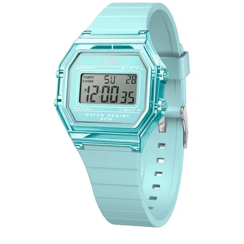 ICE-WATCH Watch 022888 - Armbanduhren für Damen, auffälliges Design mit transparentem himmelblauen Zifferblatt und weichem Silikonarmband, ideal für stilbewusste Frauen, die Farbe und Persönlichkeit schätzen.