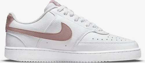 Nike Damen Court Vision Low Next Nature Sneaker, White/PINK Oxford, 38 EU - Damen-Sneaker mit widerstandsfähiger Gummisohle im angesagten Retro-Stil, ideal für Alltag und Freizeit.