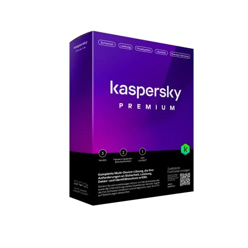 Kaspersky Premium 2023|3 Geräte|1 Jahr|Anti-Phishing und Firewall|Unbegrenzter VPN|Passwort-Manager|Kindersicherung|Experten Unterstützung|PC/Mac/Mobile|Aktivierungscode
