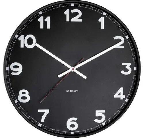 Moderne Wanduhr Karlsson KA5847BK - 40,6 cm Durchmesser - Wohnaccessoires mit modernem Design von Armando Breeveld, geräuschloses Quarzwerk und große Sichtbarkeit dank 40,6 cm Durchmesser.