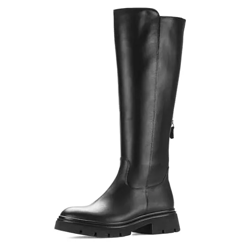 GABOR Damen Stiefel Gr. 36 - Varioschaft, schwarz aus Kalbsleder - Wanderschuhe mit bequemer Best Fitting-Ausstattung, ideal für langen Tragekomfort. Hochwertige Materialien und elegantes Design machen diesen Langschaftstiefel zum perfekten Begleiter.