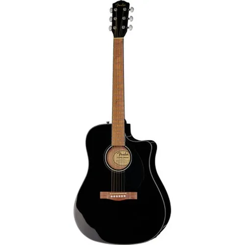 Fender CD-60SCE Westerngitarre Black - Gitarren, massive Fichtendecke für optimalen Klang, ausgestattet mit Fishman CD-1 Vorverstärker und integriertem Stimmgerät für vielseitigen Einsatz.