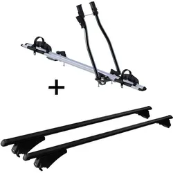 Fahrradträger SAGITTAR + Relingträger Tiger Alu XL kompatibel mit für Mitsubishi Outlander PHEV ab 14