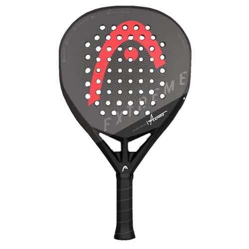 HEAD Extreme Pro Arturo Coello 2024 - Hochwertiger Paddletennis-Schläger mit ausgeglichener Balance. Die Extreme Spin-Technologie sorgt für beeindruckende Effekte, während der Soft Butt Cap Vibrationen reduziert und den Komfort erhöht.