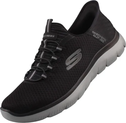 Skechers Summits High Range Herren Sneakers - Schwarz/Charcoal, 43.5 EU - Herren-Sneaker mit Hands Free Slip-ins für müheloses Anziehen. Aus 100 % veganen Materialien, mit luftgekühlter Memory Foam-Komfort-Einlegesohle für optimalen Tragekomfort.