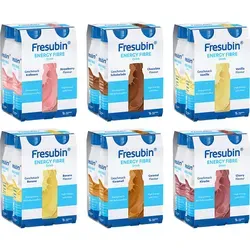 Fresubin Energy Fibre Drink Mischkarton 4800 ml - Trinknahrung mit hohem Energiegehalt, ideal zur Unterstützung bei unzureichender Nahrungsaufnahme und zur Förderung der Verdauung.