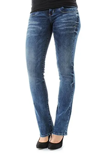 LTB Valerie Bootcut Jeans für Damen, Blau (Blue Lapis Wash 3923) - Bootcut-Jeans mit niedriger Leibhöhe, optimalem Stretch für besten Tragekomfort und stylischen Stickereien auf den Gesäßtaschen. Perfekt für einen lässigen Look!