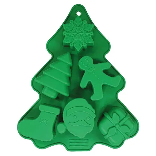 Nobby Silikon Backform Xmas für Hundesnacks grün 22x18 cm spülmaschinengeeignet