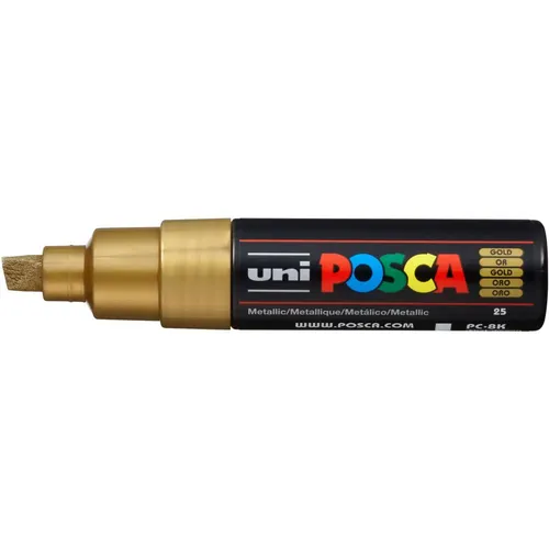uni-ball 182681 - POSCA Marker gold, breitere Keilspitze für vielseitige Anwendungen auf allen Oberflächen