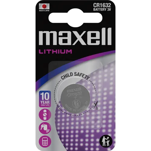 Maxell CR1632 (Lithium) - Knopfzelle-Copy (1 Stk., CR1632, 140 mAh) (HGP21050)