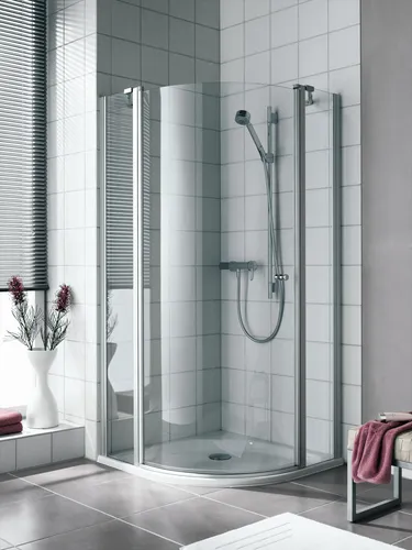 Kermi Ibiza 2000 Runddusche - Elegante Runddusche mit Gleittüren aus Klarglas und KermiClean-Beschichtung für einfache Reinigung, ideal für stilvolle Bäder.