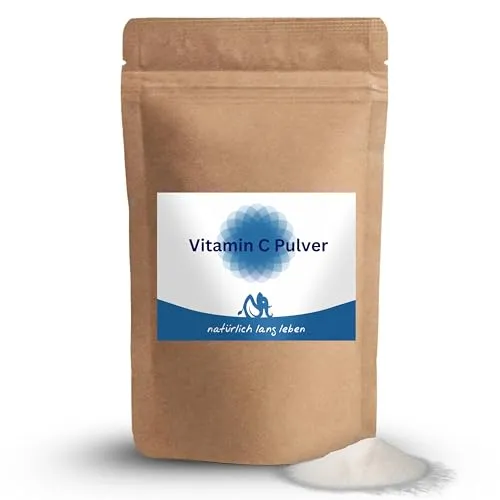 Vitamin C Pulver, Ascorbinsäure 500 g - GMO frei | Frei von Farbstoffen, Süßstoffen, künstlichen Konservierungsmitteln, Laktose, Gluten & Gelatine