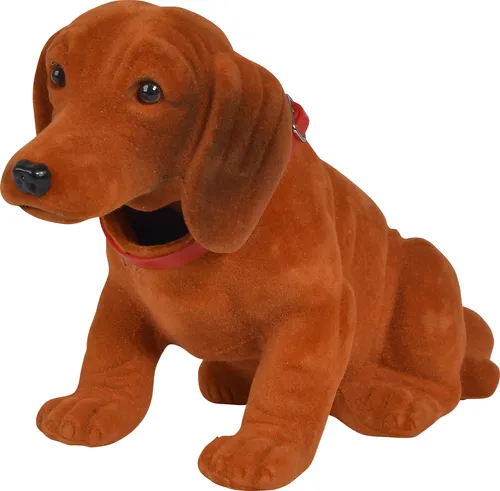 Simba Wackel Dackel Waldi - Kultige Dekofigur in hellbraun - Der 27 cm große Wackeldackel Waldi von Simba begeistert mit seinem wackelnden Kopf. Ideal als Reisebegleiter für das Auto, bringt er Freude ohne Pflegeaufwand. Erhältlich in hell- und dunkelbraun.