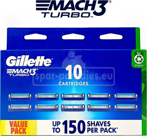 Gillette MACH 3 Turbo Rasierklingen, 10er Pack