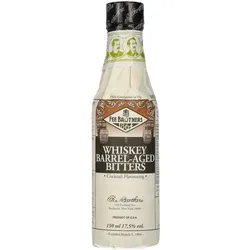 Fee Brothers Whiskey Barrel-Aged Bitters 17,5% Vol. 0,15l - Exquisite Cocktail-Bitter aus den USA, gereift in amerikanischen Whiskeyfässern. Verleiht Cocktails wie Old Fashioned und Manhattan eine komplexe Aromatik und Tiefe. Ideal für professionelle Bars und anspruchsvolle Mixologen.