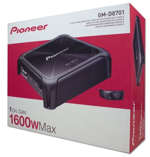 GM-D8701 Monoblock Auto Verstärker - 1-Kanal Endstufe mit 1600 Watt maximaler Leistung, ideal für kraftvollen Klang im Auto und perfekte Basswiedergabe.