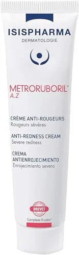 Isispharma METRORUBORIL A.Z Anti-Rötungen Creme 30 ml - Mit 15% Azelainsäure - Spezielle Creme für gerötete Haut, die leicht aufzutragen ist und eine angenehme Textur hat. Mit 15% Azelainsäure zur Unterstützung der Hautpflege. Dermatologisch getestet und unparfümiert für optimale Verträglichkeit.