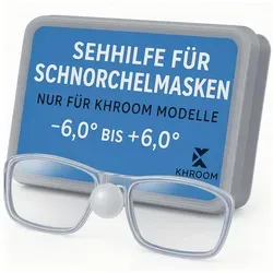 Khroom Schnorchel Schnorchelmasken Brillengläser Sehhilfe von -6.0 bis +6.0 Dioptrien weiß minus 1.5