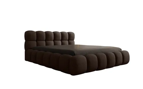 Luxusbetten24 Polsterbett Designer Polsterbett Boston Bouclé, mit Stauraum + kostenloser Aufbau, Braun | Braun