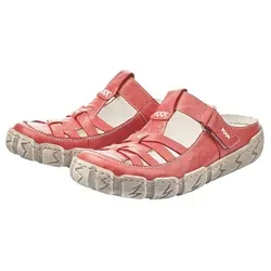 Rieker Damen L0396 Clogs, Rot Rosso 33-37 EU - Clogs für Damen, aus hochwertigem Glattleder mit RIRICON-Sohle für besten Tragekomfort, perfekt für warme Sommertage und Freizeit.