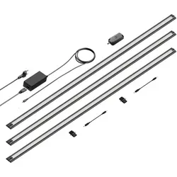 LED Unterbauleuchte SIRIS 3er Set schwarz matt mit Touch-Dimmer - Flaches 3er Set LED Unterbauleuchten SIRIS ideal für die Montage unter Hängeschränken. Warmweißes Licht sorgt für eine angenehme Ausleuchtung. Einfache Montage und dimmbare Funktion für mehr Flexibilität im Einsatz.