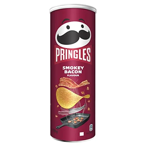 Pringles Smokey Bacon | Salziger Snack mit Räucherspeckgeschmack, 175 g (1 x 175 g)