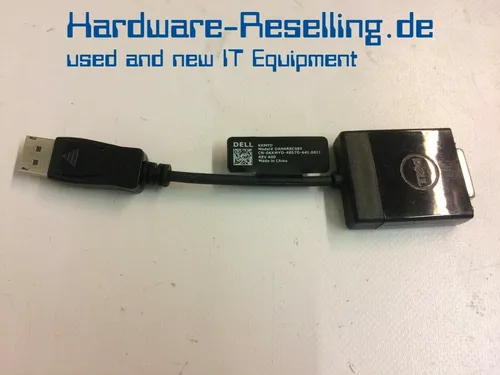 DELL 470-ABEO Adapter DisplayPort zu DVI, schwarz - Monitorzubehör mit hochwertigem externen Videoadapter für eine einfache Verbindung zwischen DisplayPort und DVI, ideal für hohe Bildqualität.
