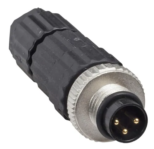 Telemechanique Sensors XZCC8MDM30V Rundsteckverbinder - Kompakter M8 Stecker mit 3 Kontakten, ideal für präzise elektrische Verbindungen. Hohe Temperaturbeständigkeit von -40 bis 85 °C für vielseitige Anwendungen.