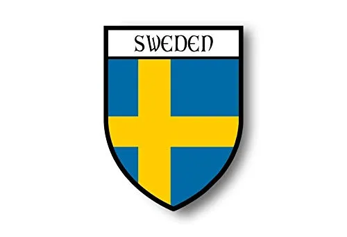 Akachafactory Aufkleber Sticker autoaufkleber Wappen Schild Flagge flaggen Fahne schweden