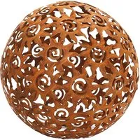 Kobolo Gartenfigur KULA - Rostoptik Gartenkugel (28 cm) - Figuren aus Metall in Rostoptik, ideal für die kreative Gartengestaltung und ein echter Hingucker im Außenbereich.