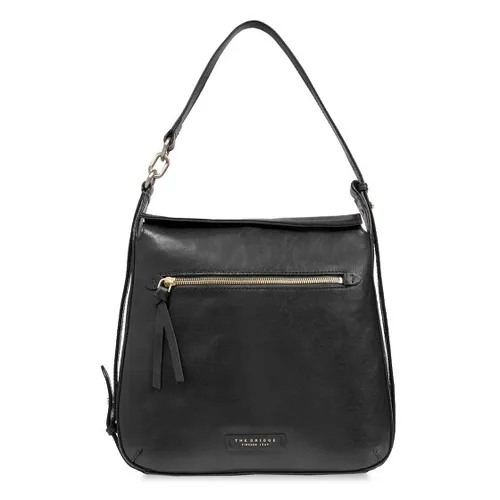 The Bridge Ingrid Schultertasche Leder 31 cm schwarz - Stilvolle Schultertasche aus hochwertigem Leder, ideal für den Alltag. Mit praktischem Magnetverschluss und ausreichend Fächern für Ihre Essentials. Flexibler Tragekomfort für jeden Anlass.