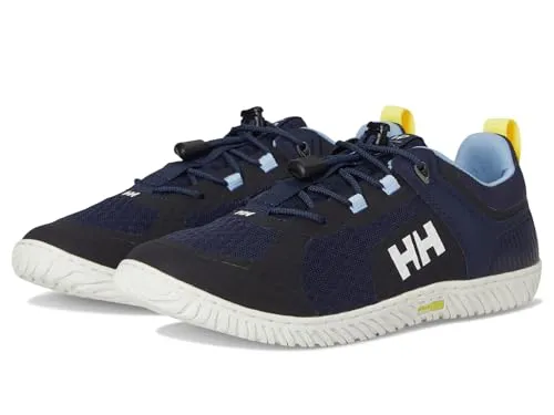 Helly Hansen W HP Foil V2 Segelschuh navy/off white (598) - Vielseitiger Damen-Segelschuh mit niedrigem Schnitt und atmungsaktivem Mesh. Ideal für Wassersport, bietet schnellen Trocknungskomfort und hervorragenden Halt auf nassen Oberflächen.
