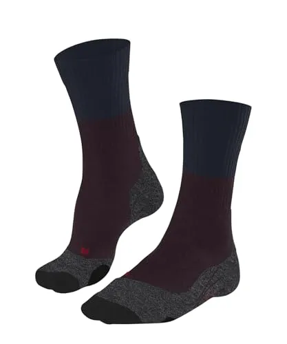 FALKE Herren Wandersocken TK2 Explore M So Wolle Funktionsmaterial antiblasen dick 1 Paar, Rot Barolo 8526, 46-48