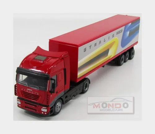 1:43 NEWRAY Iveco Fiat Stralis 540 Truck Cassonato 2009 Red NY15613 Modellbau