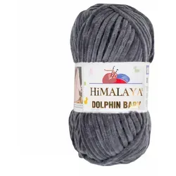 Strickfein Himalaya Dolphin Baby super Bulky Chenille Garn Wolle strickgarn 100 gr 80367 - anthrazit - Schwarz