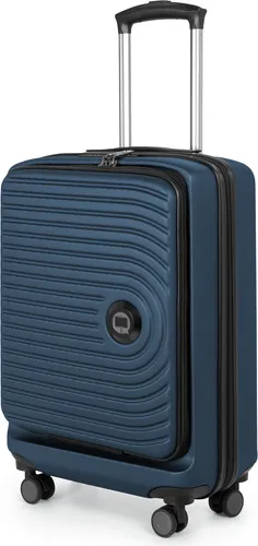 HAUPTSTADTKOFFER Mitte - Dunkelblau Handgepäck-Koffer mit Laptop-Fach - Stylischer Handgepäck-Koffer 55x40x20 cm mit erweiterbarem Hauptfach und TSA-Zahlenschloss. Ideal für Geschäftsreisen und Citytrips, passt zu vielen Airlines und bietet hohen Komfort beim Transport.
