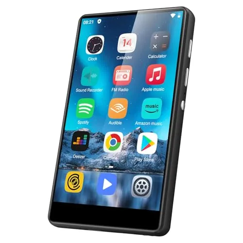 SWOFY 80GB MP3 Player mit Bluetooth und WLAN - Mobile Audio-Player mit 4.0-Zoll Touchscreen, unterstützt Spotify und Amazon Music, ideal für Kinder und bietet HiFi Klangqualität für ein unvergessliches Hörerlebnis.