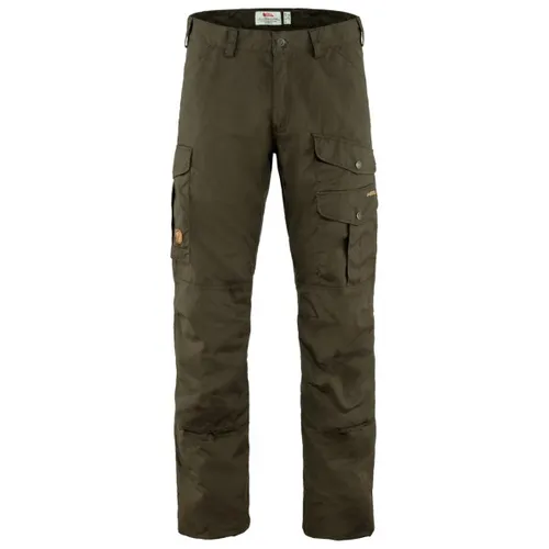 Fjällräven Barents Pro Trousers Men Dark Olive - Wanderhose aus strapazierfähigem G-1000-Material, wind- und wasserabweisend, ideal für Abenteuer in Gebirge und Wald. Mit verstärkten Knien und mehreren praktischen Taschen.