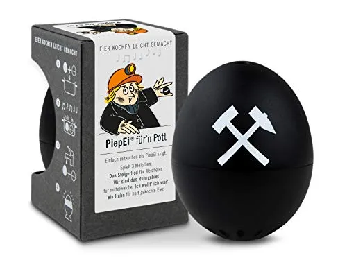 Brainstream PiepEi für'n Pott - Eieruhr - Eieruhren mit drei Melodien für verschiedene Härtegrade, perfekt zum Kochen und Abschrecken von Eiern. Made in Germany und ideal als Geschenk!