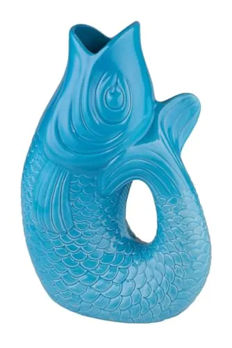 Monsieur Carafon Vase - Steingut in Lagoon Blau - Moderne Blumenvase aus Steingut, ideal für stilvolle Wohnräume. Mit 2,7 Litern Volumen und einzigartigem Lagoon Blau setzt sie besondere Akzente.