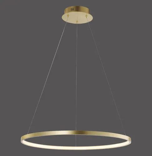 LeuchtenDirekt LED Pendelleuchte, 28,5 Watt, gold - Elegante LED Pendelleuchte in Gold, ideal für stimmungsvolle Beleuchtung mit 3277lm bei 3000K, perfekt für Wohnräume und Büros.