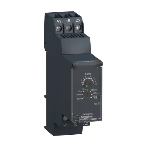 Schneider Electric Sterndreieck-Zeitrelais RE22R2QEMR - Zeitrelais für Hutschienenmontage, ideal für Stern-Dreieck-Schaltungen mit einem flexiblen Zeitbereich von 0,3 bis 30 Sekunden.